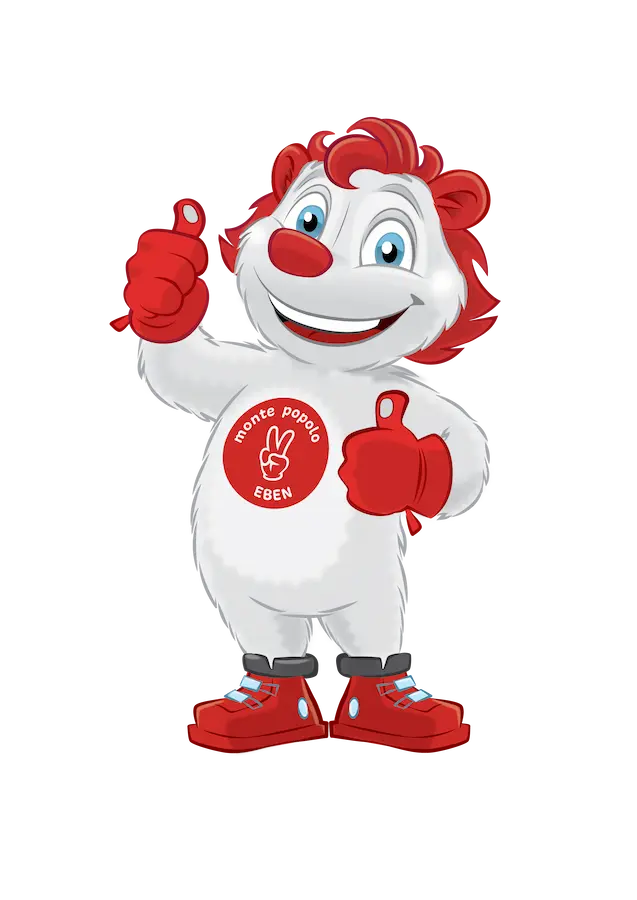 Maskottchen Monti Daumen hoch